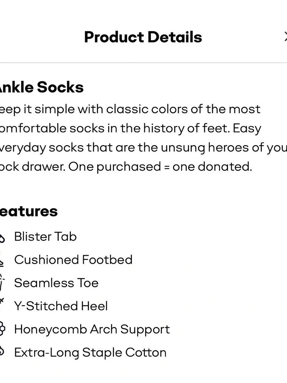 Bombas Women's Tri-Block Ankle Socks, Medium, 2pair NWOT